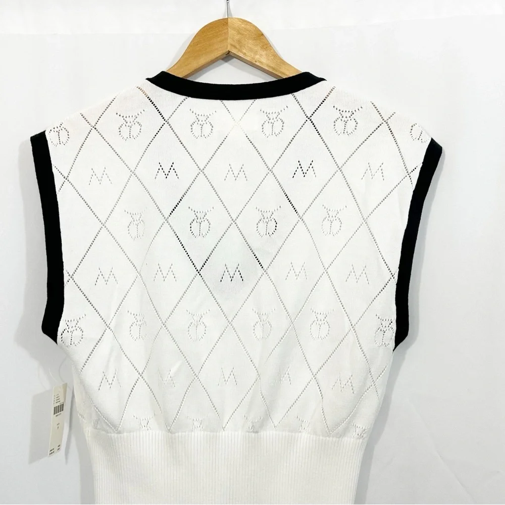 NWT Anthropologie Violette Icon Logo Knit Sweater Vest Top - Picture 8 of 13